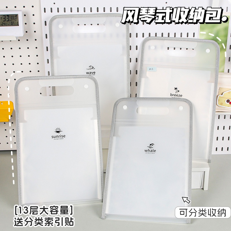 

JY Tas file Handle Warna Transparan Anti Air Multi Layer Folder Tas File 13 Sekat Map Tas Dokumen A4 Folder Map Kerja Document