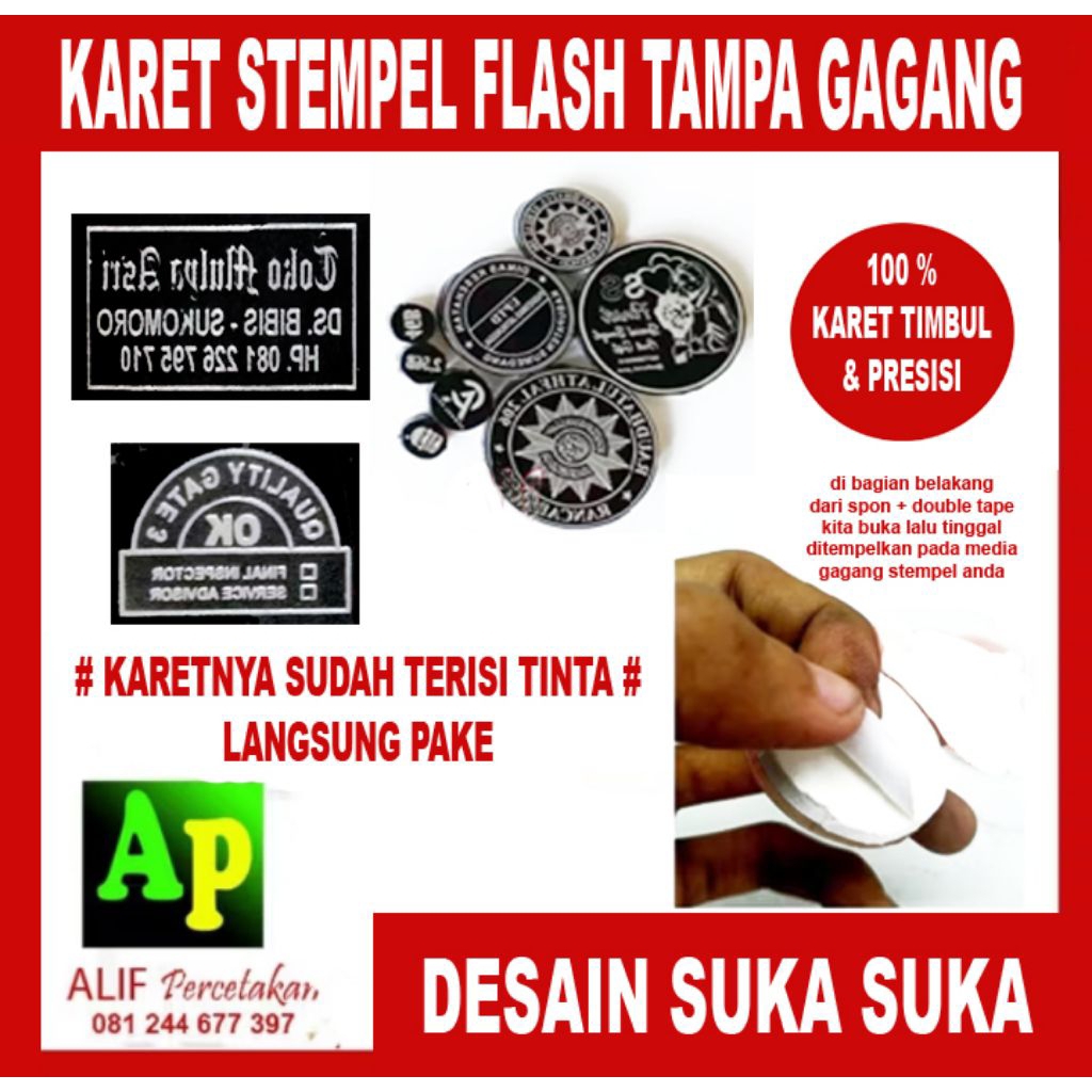 

Ganti Karet Stempel Flash Lebih Praktis, Murah & Berkualitas ( karet sudah terisi tinta )