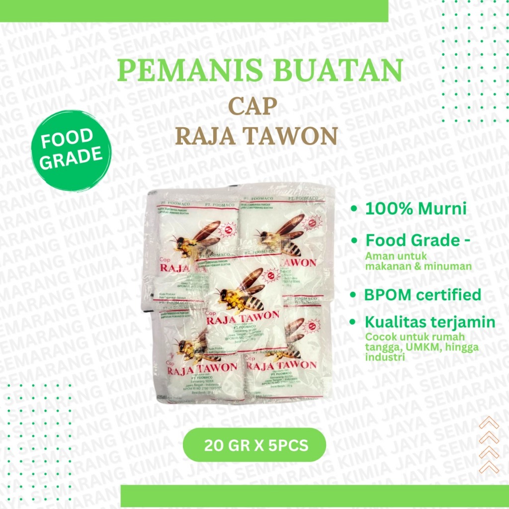 

Raja Tawon Sari Manis / Pemanis Buatan Cap Raja Tawon 20 Gram x 5 pcs