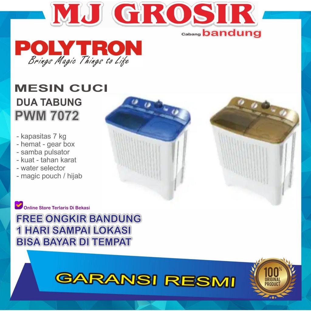 MESIN CUCI POLYTRON PWM 7072 7KG 2 TABUNG PWM7072 7 KG