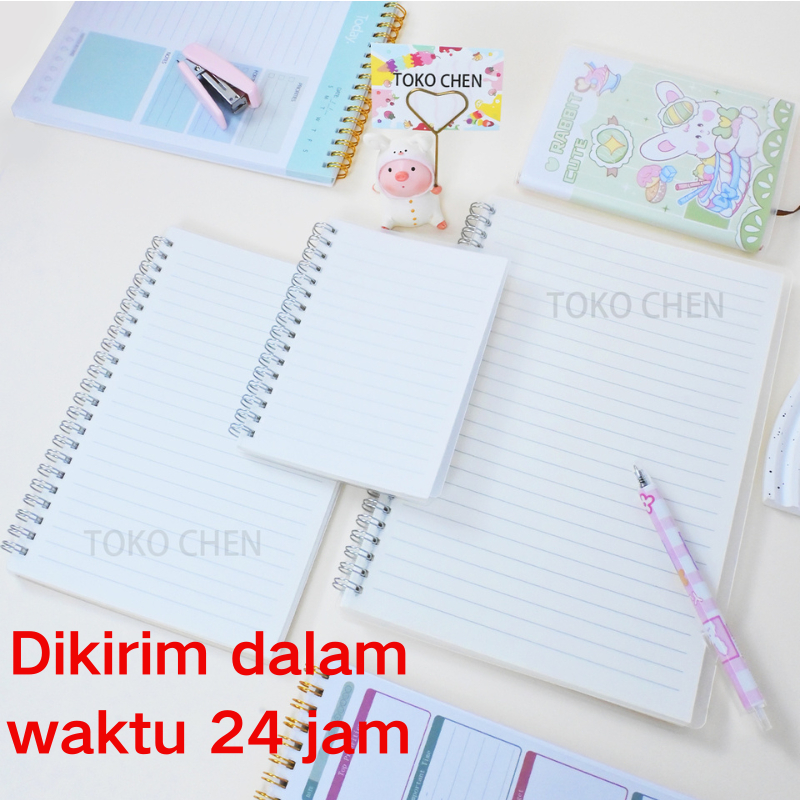 

Buku Tulis Catatan Notebook Jurnal isi 70 Lembar Cover Transparan Blank Spiral Transparant PST