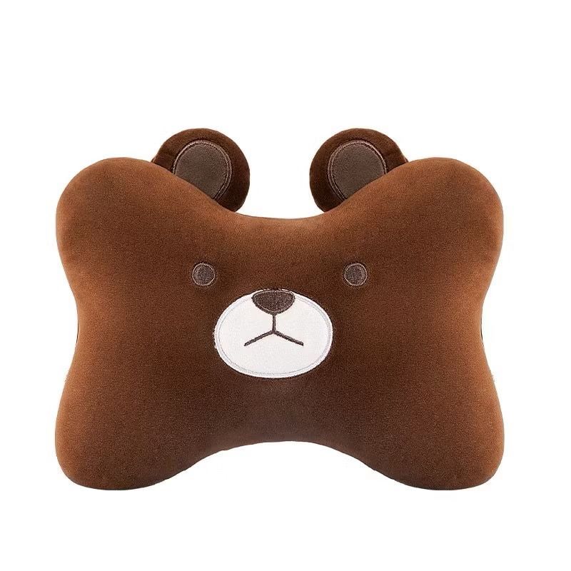 Alba Sol Bantal Leher Mobil Beruang Cokelat