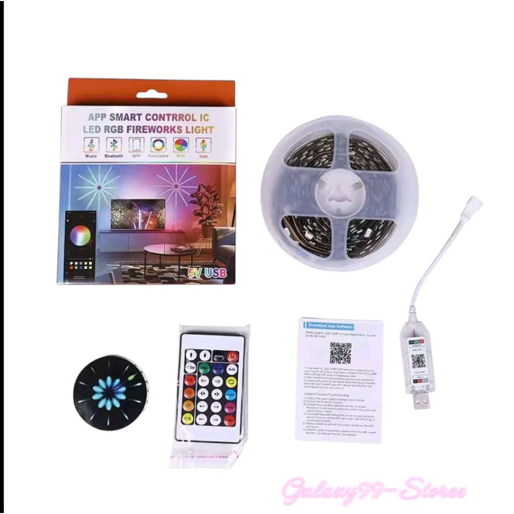 Lampu LED Strip Kembang API RGB fireworks light+Jell 5v
