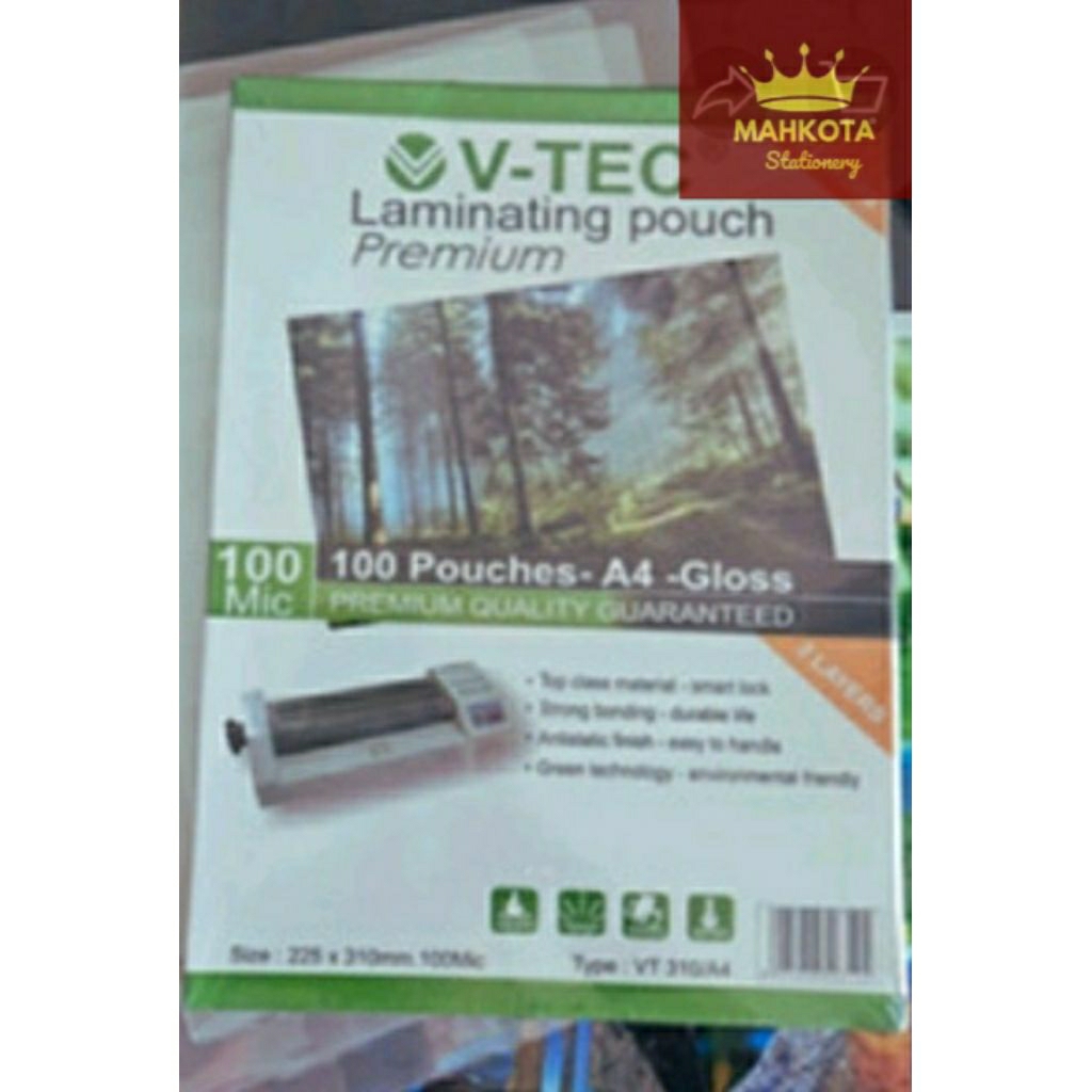 

Laminating Plastik V-TEC VT 310 A4/Lamintang A4 100 micron