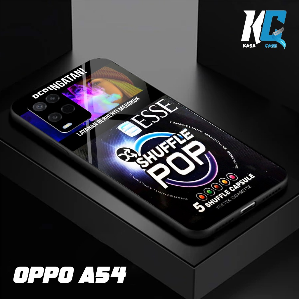 KASA CASE- Case hp OPPO A54 kesing ROKOK mix keren Fashion Case Murah Glass case - FUZE KACA Pelindu