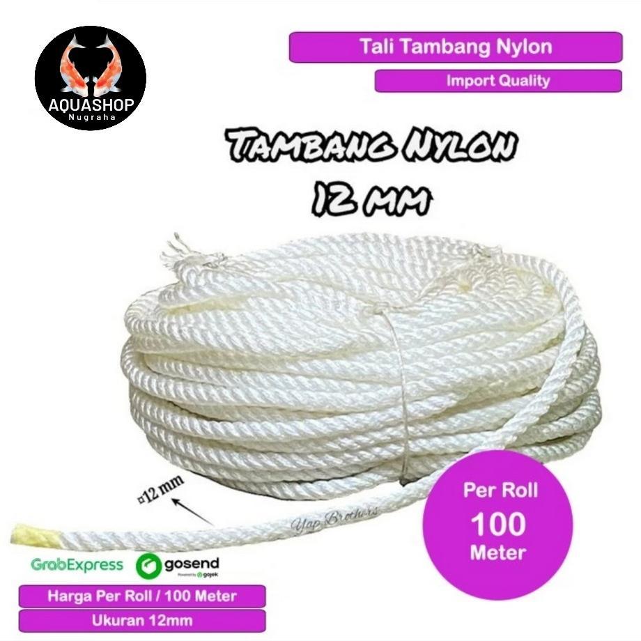 

Tali Tambang Nylon Putih Bersih Berkualitas Super Lembut 6mm - 8mm Harga Per 1 Meter