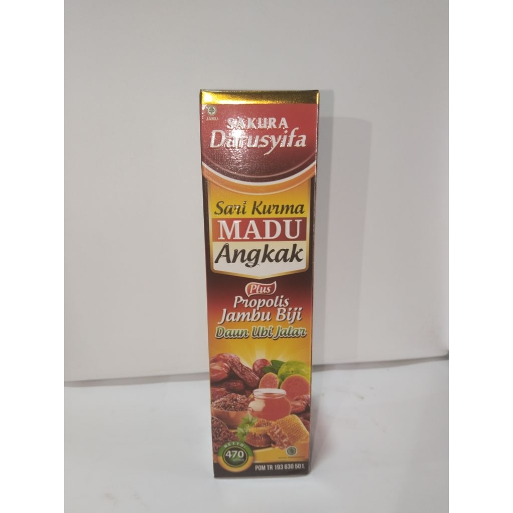 

Sari Kurma Madu Angkak Propolis Jambu Biji Daun Ubi Jalar