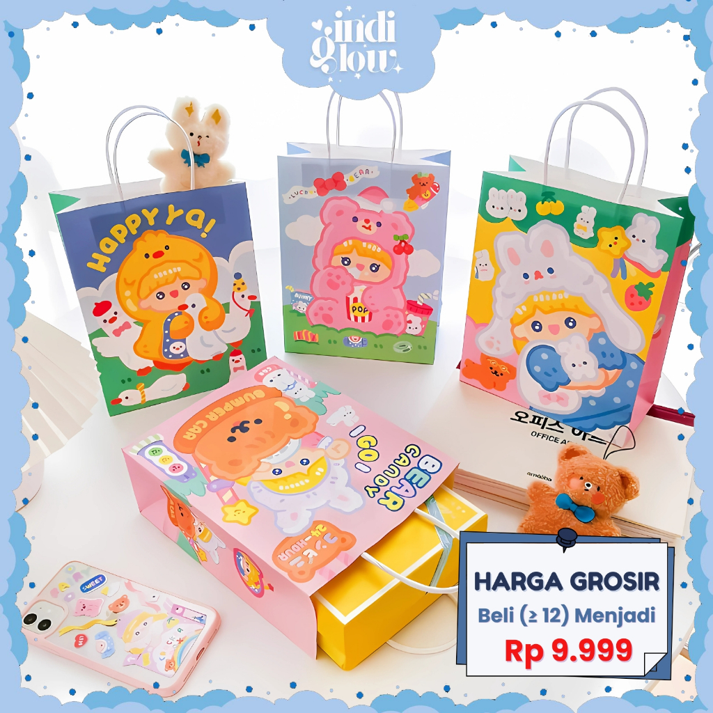 

IG Paperbag Tas Hadiah Tas Belanja ToteBag Motif Dodogirl Lucu Aesthetic Tas Hadiah Tas Kado Hampers