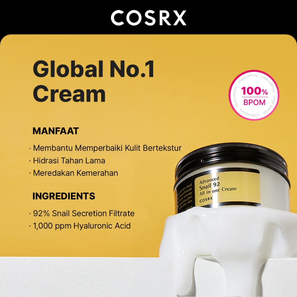 COSRX Advanced Snail 92 All in One Cream Skin Care - 100 ML