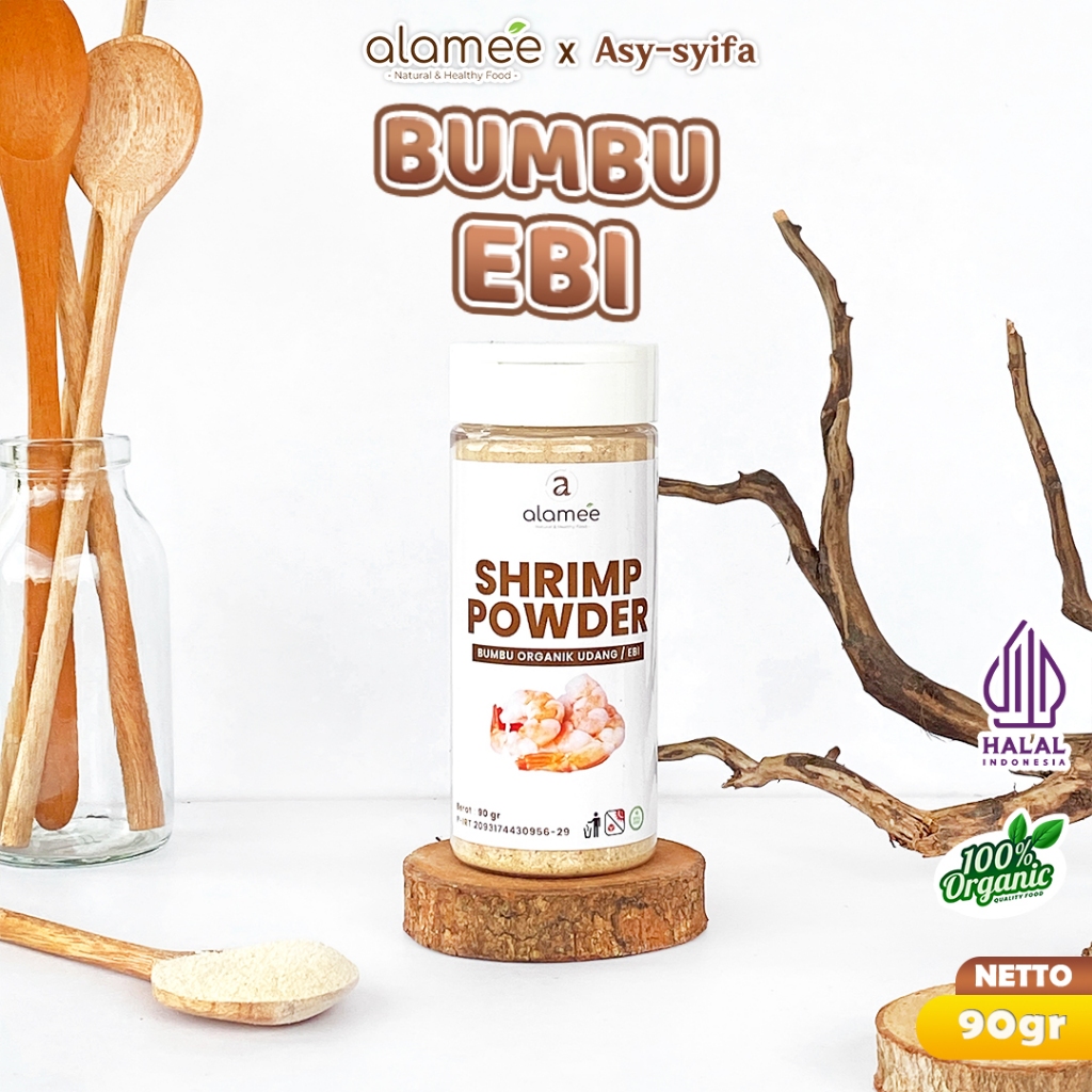 

ALAMEE Bubuk Ebi Halus Kering Udang Bumbu Dapur Organik Shrimp Powder Tabur 90gr ASY SYIFA