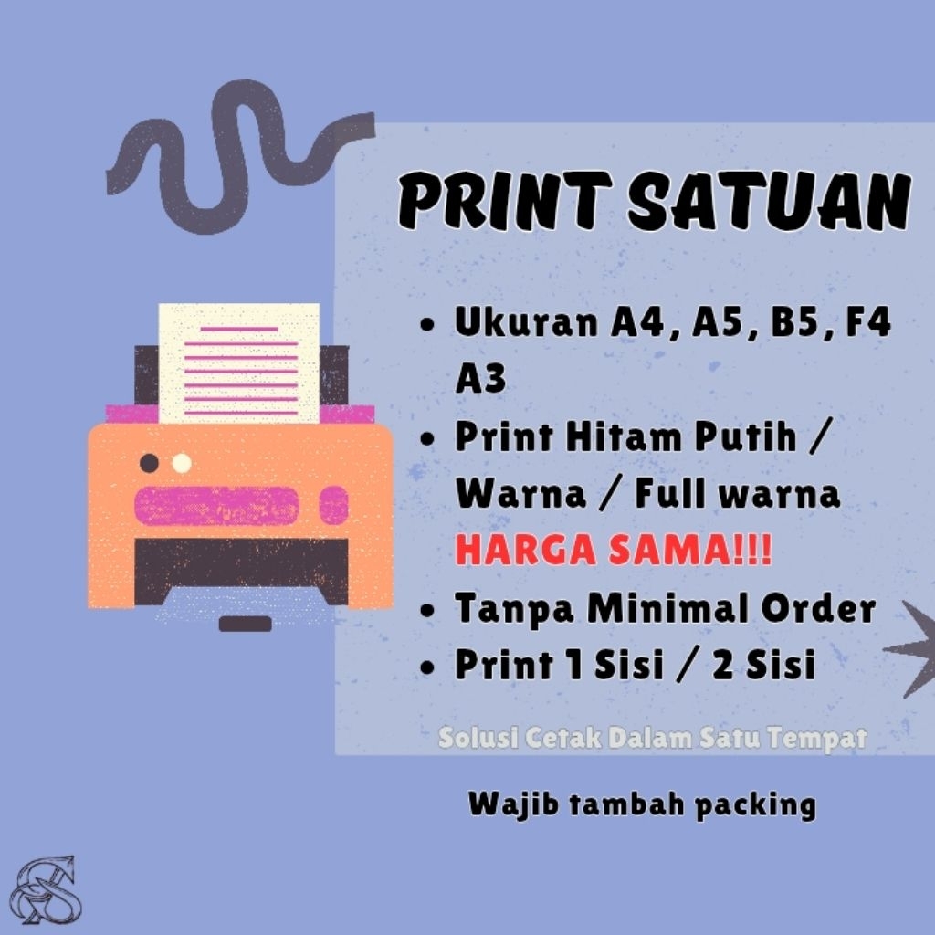 

PRINT / CETAK SATUAN A4 A5 B5 F4 A3 MURAH CEPAT