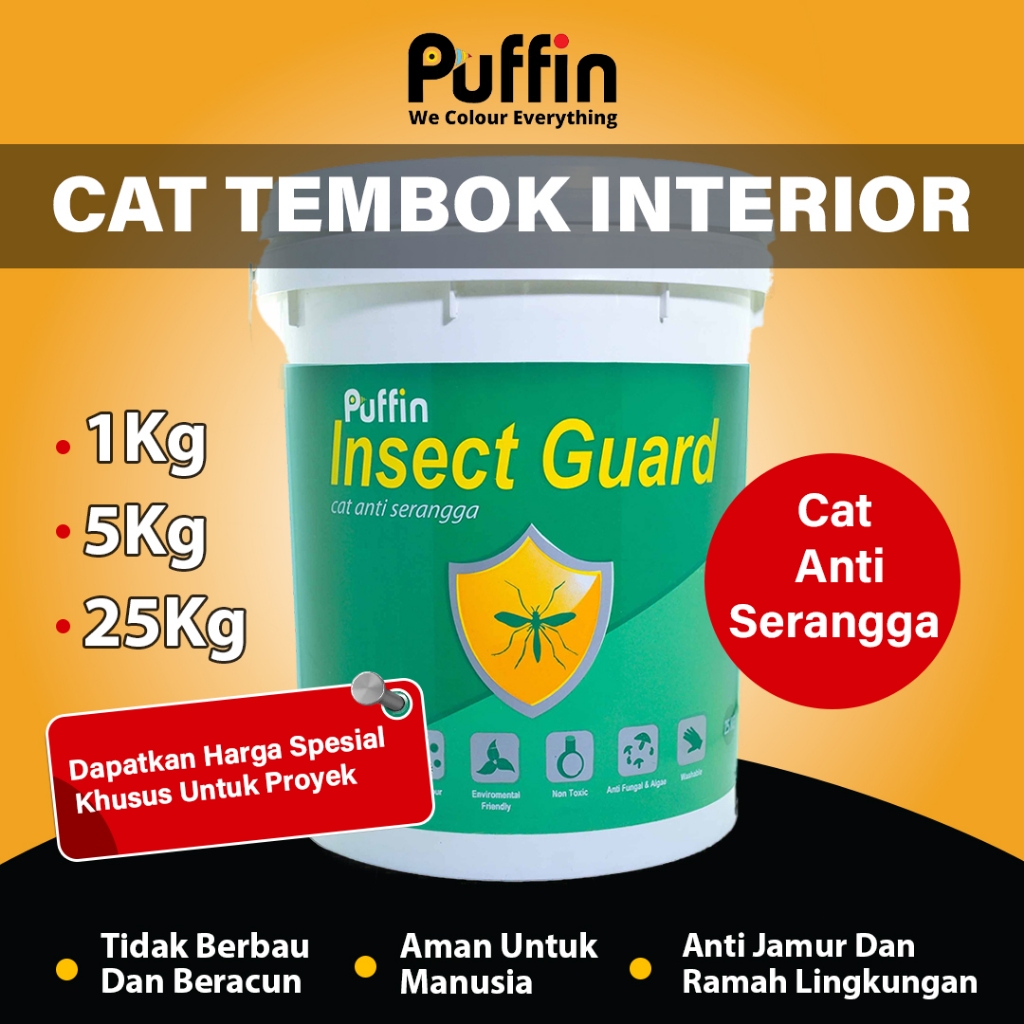 Puffin Paint Cat anti serangga puffin insectguard 5 & 25 kg cat interior