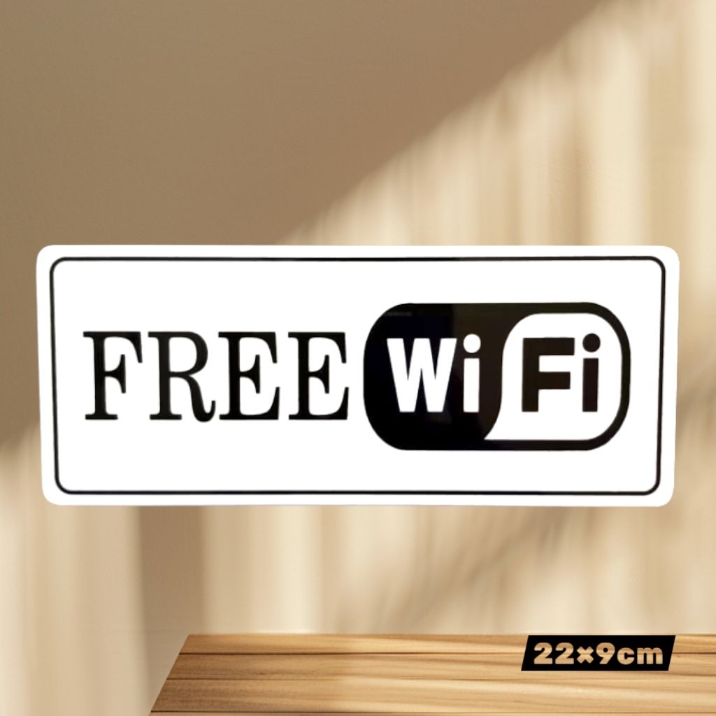 

Sign akrilik tulisan FREE WIFI - bahan full acrylic tebal 2mm