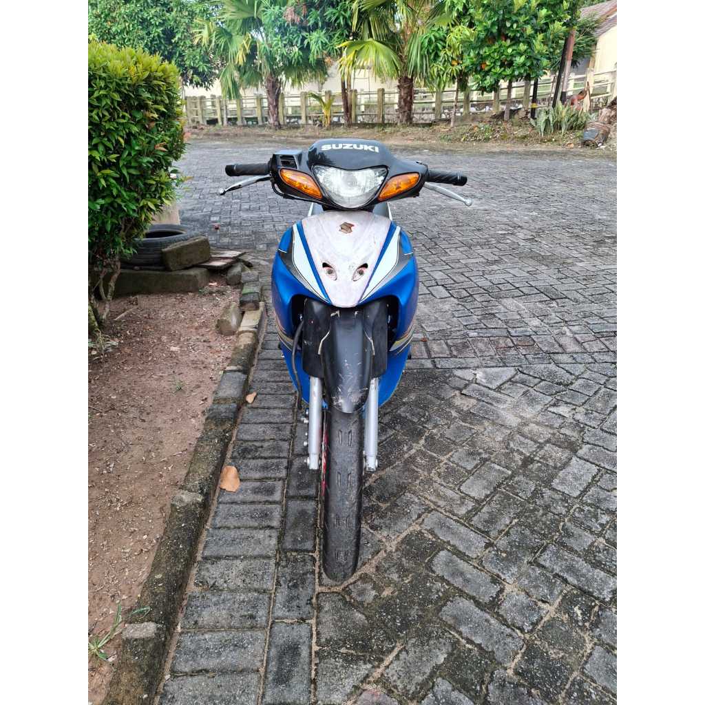 Satu Unit Satria Hiu LSCM Tahun 2005 Warna Biru Putih Plat BN Prov. Kep Bangka Belitung