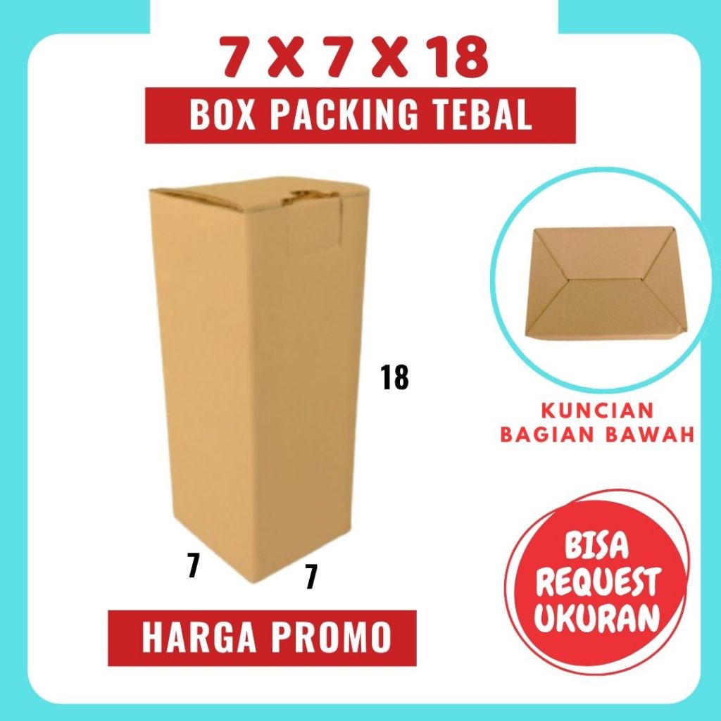 

Kardus 7x7x18 Box Packing A0 Karton Dus Jamu Kotak Olshop Kemasan Souvenir Madu Diva Box