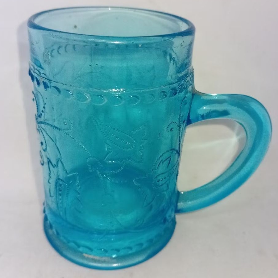 Gelas Mug Kaca Biru Jepang