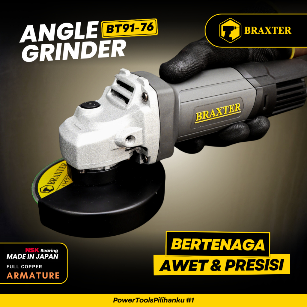 BT91-76 ANGLE GRINDER GERINDA TANGAN BRAXTER SWITCH BELAKANG
