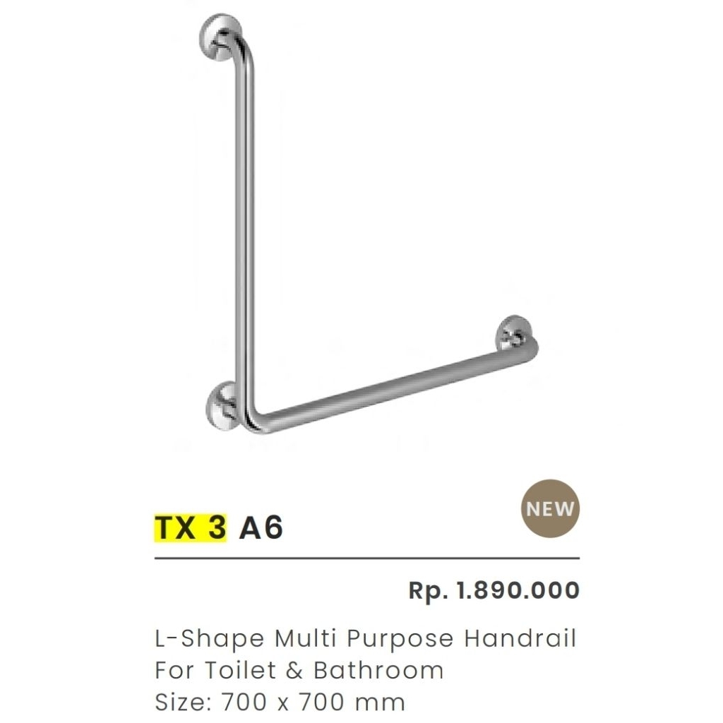 Grab Bar L Toto TX 3 A6 / Grab Bar For Disability / Pegangan Kamar Mandi L Toto