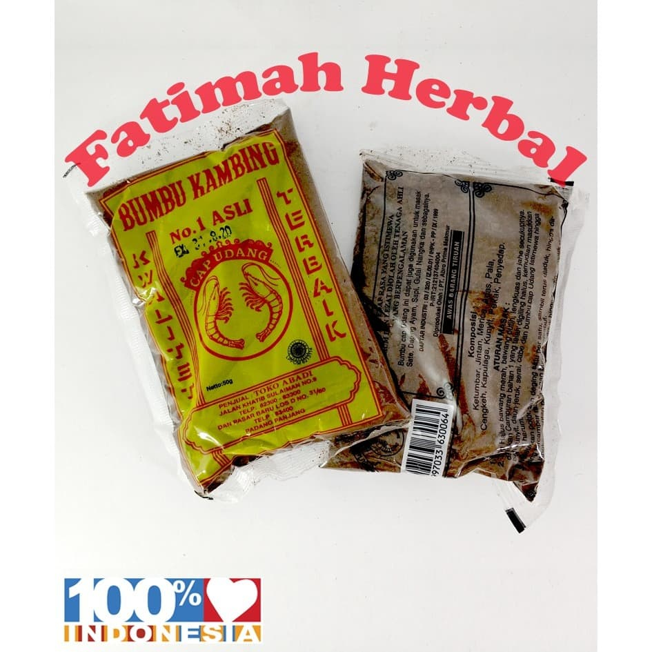 Bumbu Rendang Cap Udang Bumbu Kambing - 50 gram