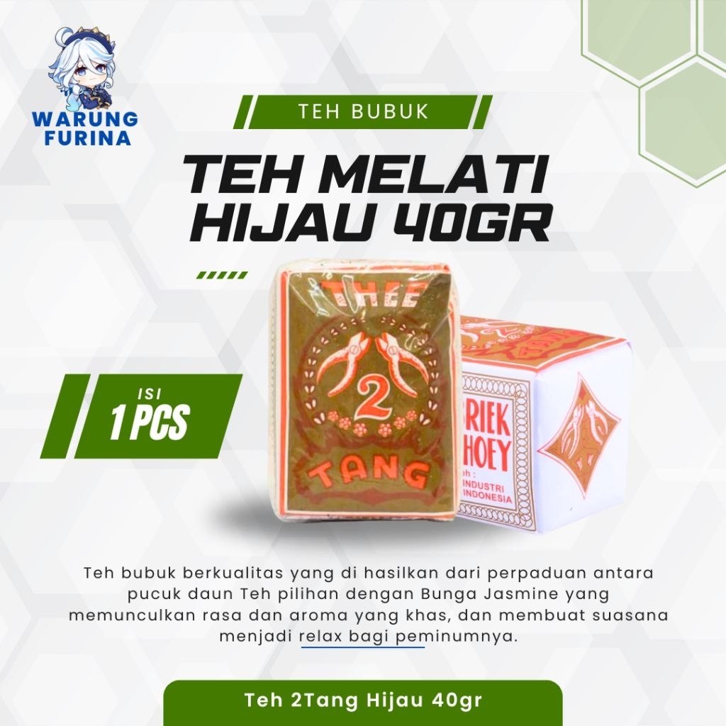 

Teh Melati Besar 2Tang Jasmine Tea Hijau 40gr