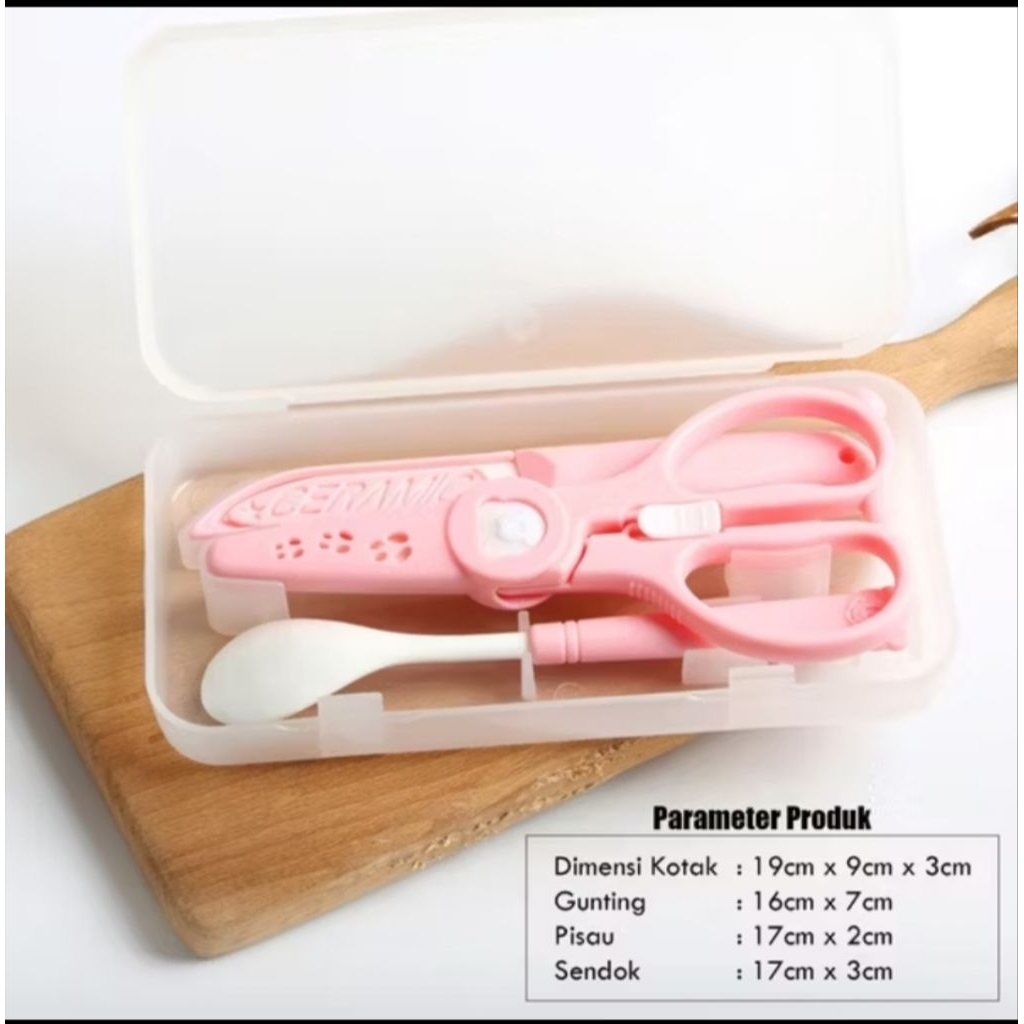 

GUNTING set gunting keramik set pisau sendok. gunting makanan anak. gunting keramik . pisau