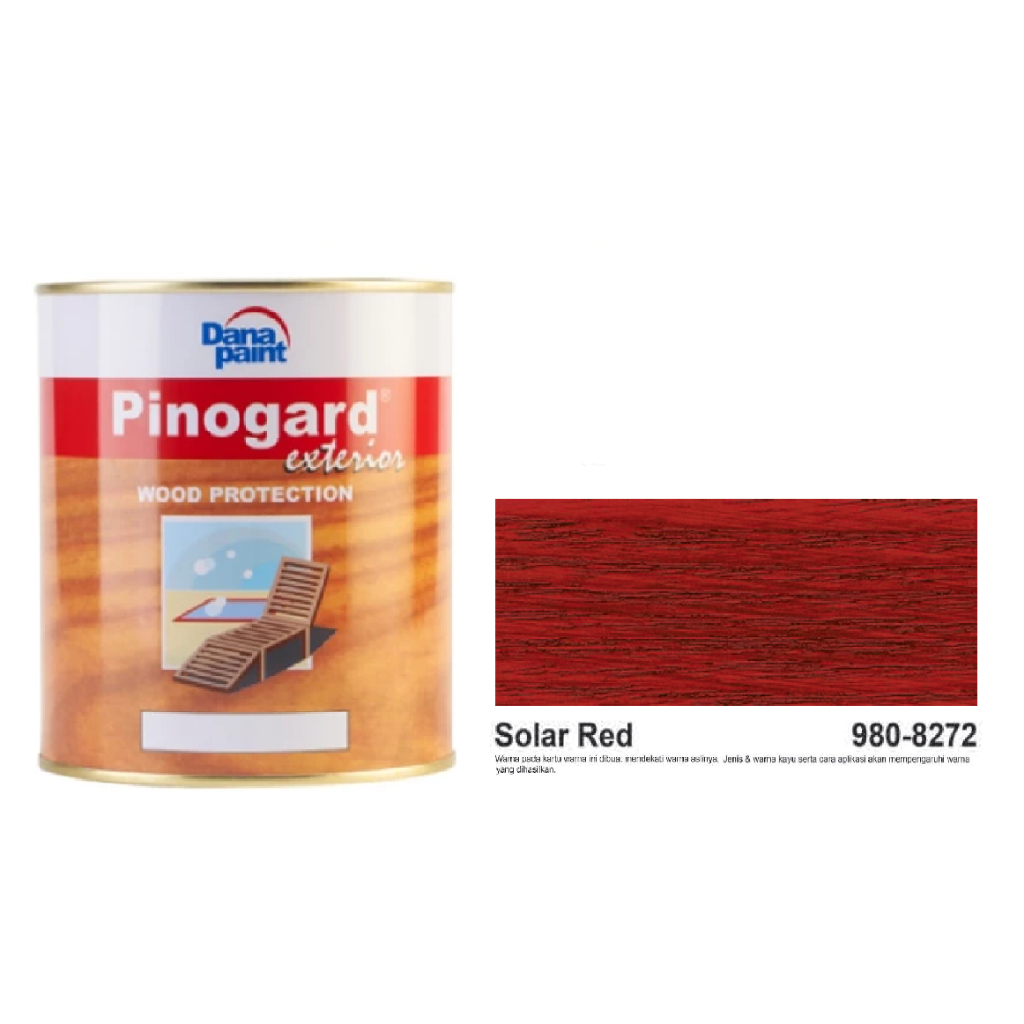 Cat Kayu Exterior DANA PAINT WOOD PROTECTION PINOGARD - SOLAR RED 980-8227//Cat Kayu Luar Bagus Berk