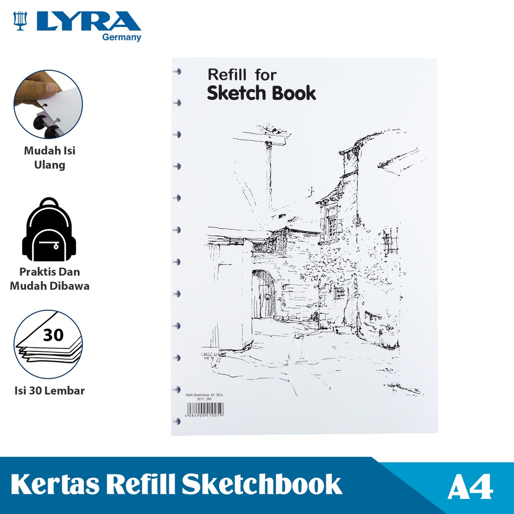 

LYRA REFILL SKETCH BOOK A4 30 SHEET BANTEX 9211.260