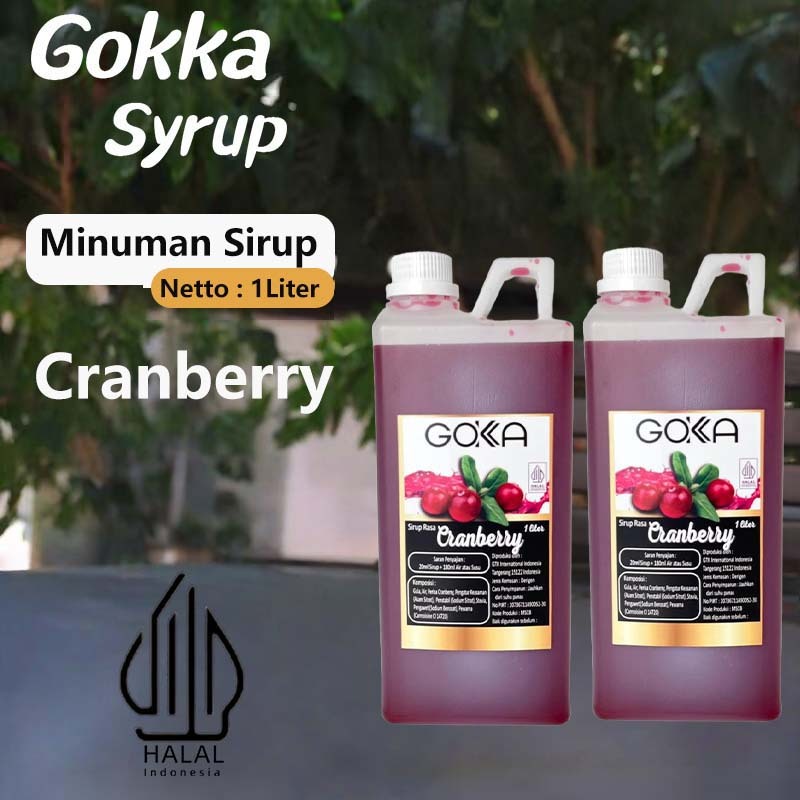 

GOKKA Sirup Minuman Rasa Cranberry 1L Syrup / Cranberry Juice