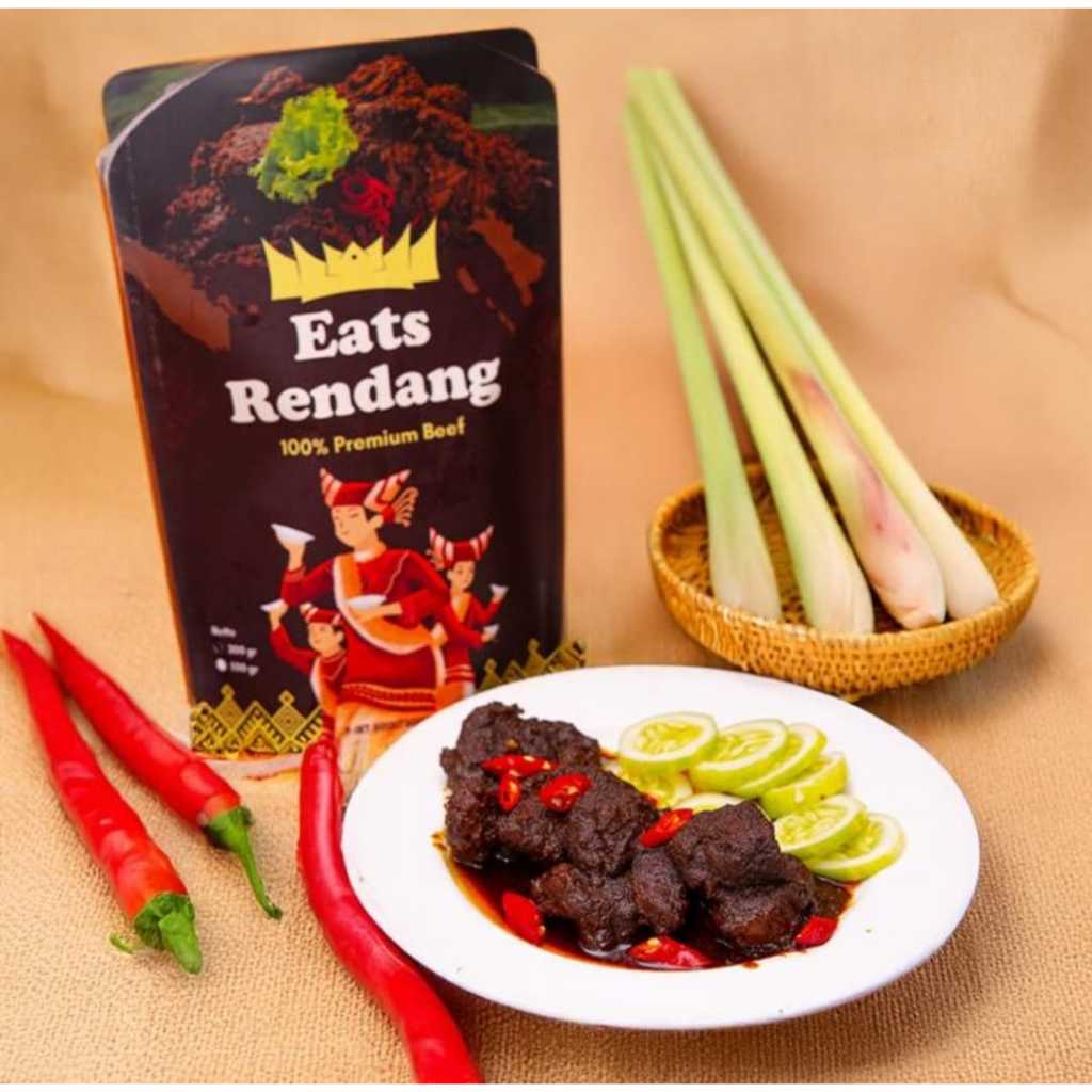 

Rendang Daging Sapi Premium Ukuran 300 Gram Eats Rendang