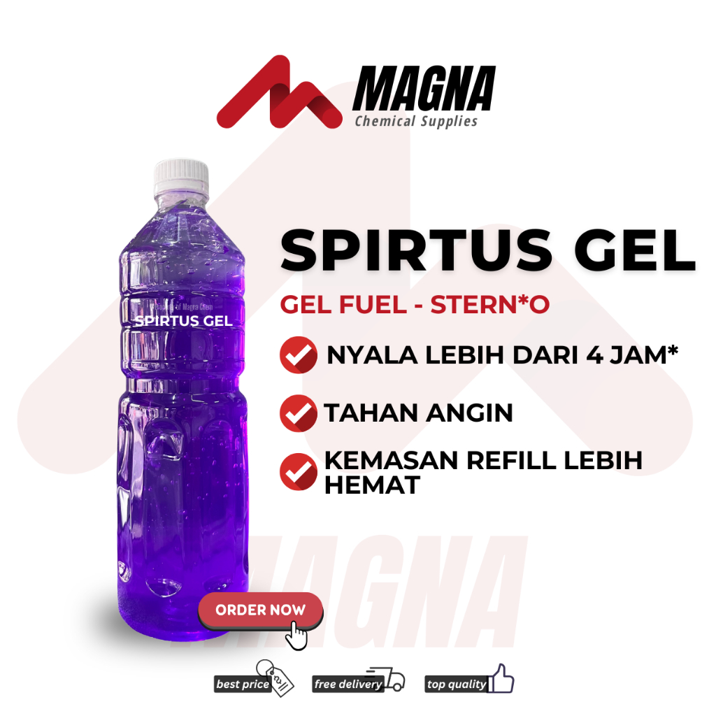 Spirtus Gel Refill Kemasan Botol 1L Hajatan Pesta Prasmanan Sterno