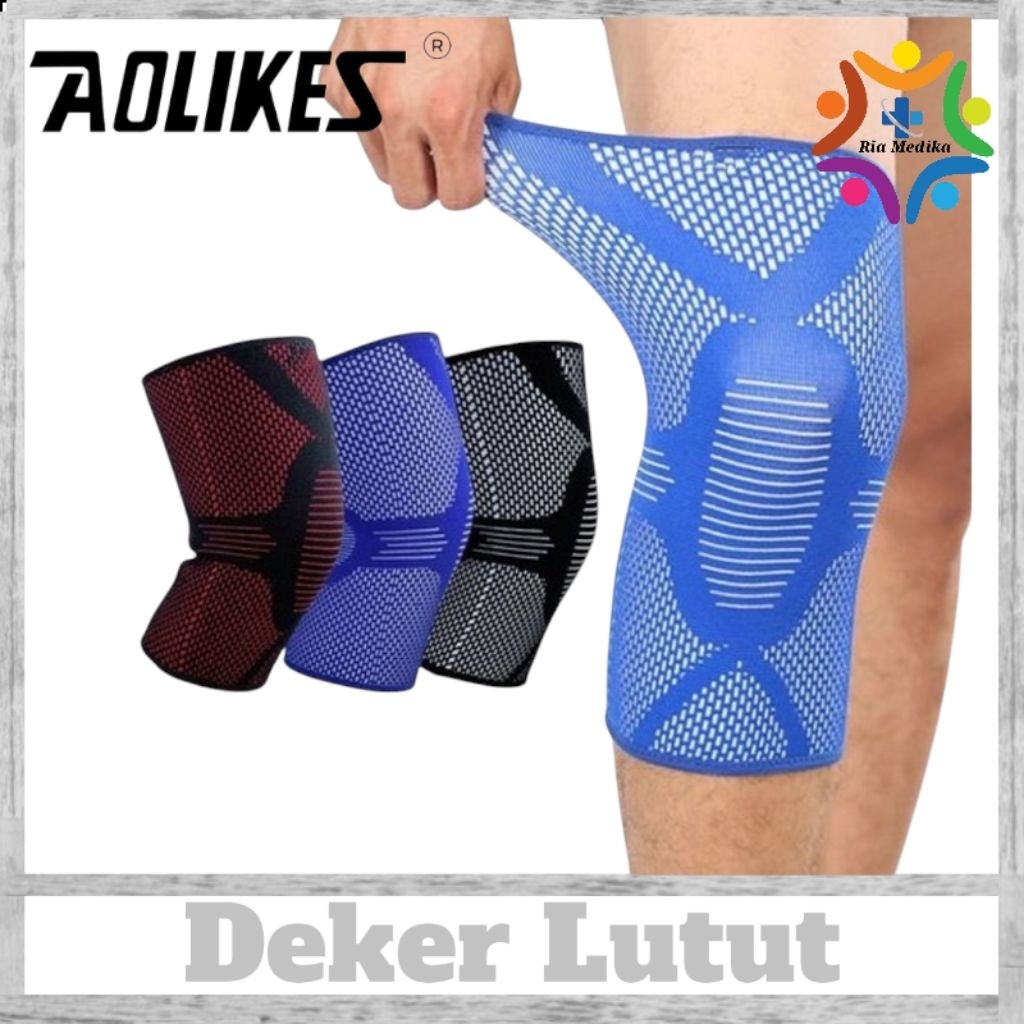 1pcs Deker Lutut Bahan Nilon Elastis Aolikes  Deker Kaki Aolikes