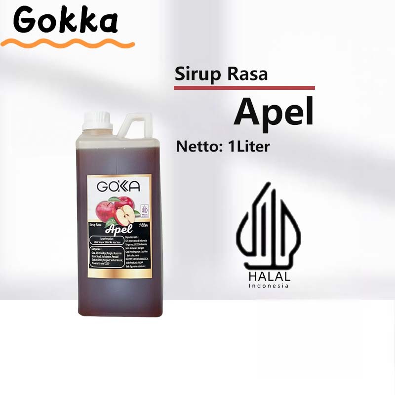 

Gokka Apel Sirup Minuman 1L - Apel Flavor Syrup / Sirup Apel