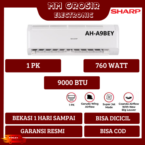 SHARP AC 1 PK LOW WATT AH-A9BEY AH A9 BEY AHA9BEY BEKASI MURAH GARANSI RESMI