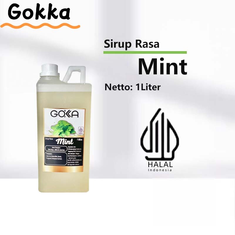 Gokka Mint Sirup Minuman 1L - Mint Flavor Syrup / Sirup Mint