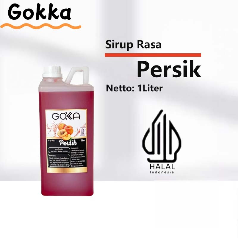 

Gokka Persik Sirup Minuman 1L - Persik Flavor Syrup / Sirup Persik