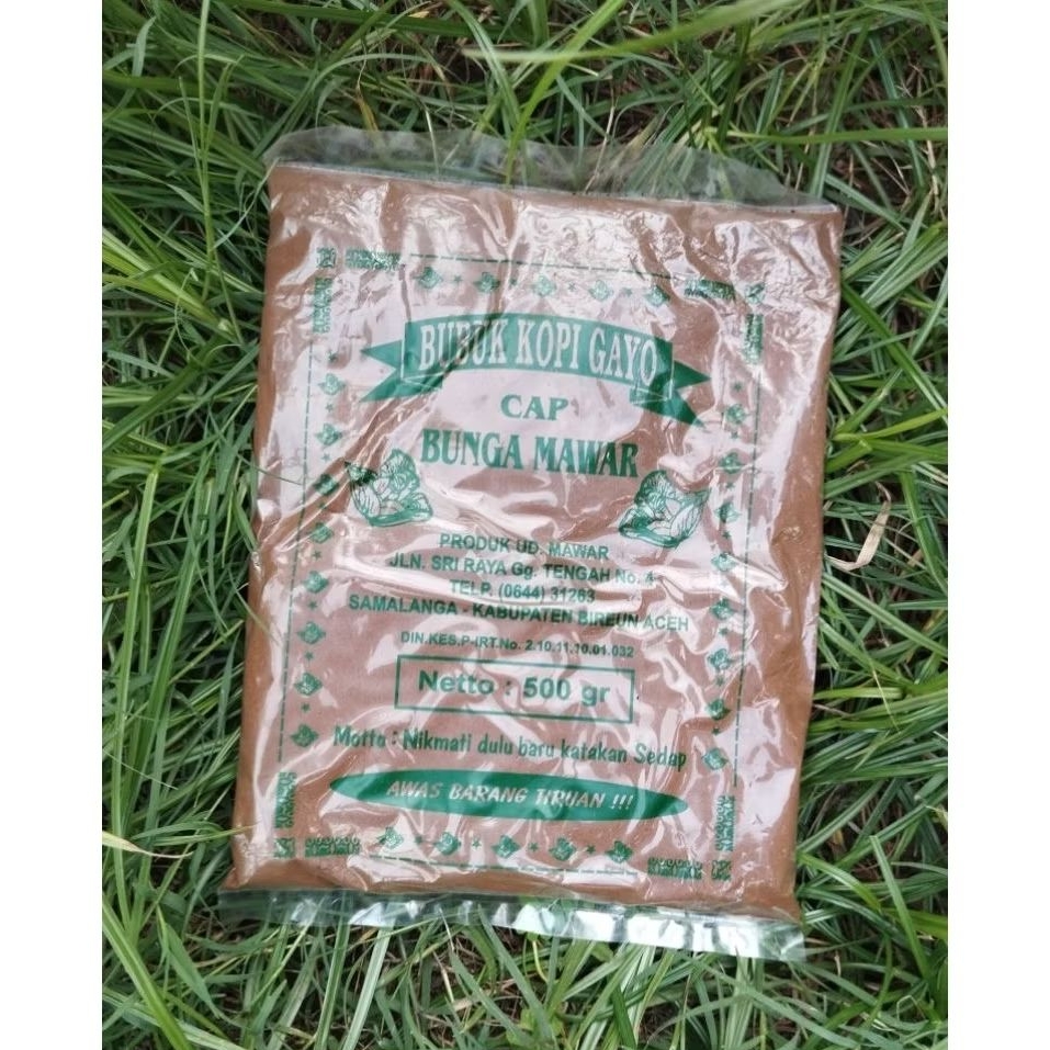 

500Gr Bubuk Kopi Murni Halus Gayo Cap Bunga Mawar