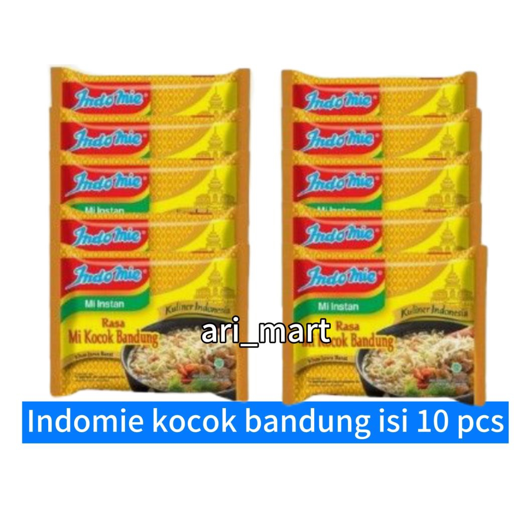

Indomie Mi Kocok Bandung 75g – 1 Renceng Isi 10 pcs | Mie Instan Kuah Kental Gurih & Kaya Rempah