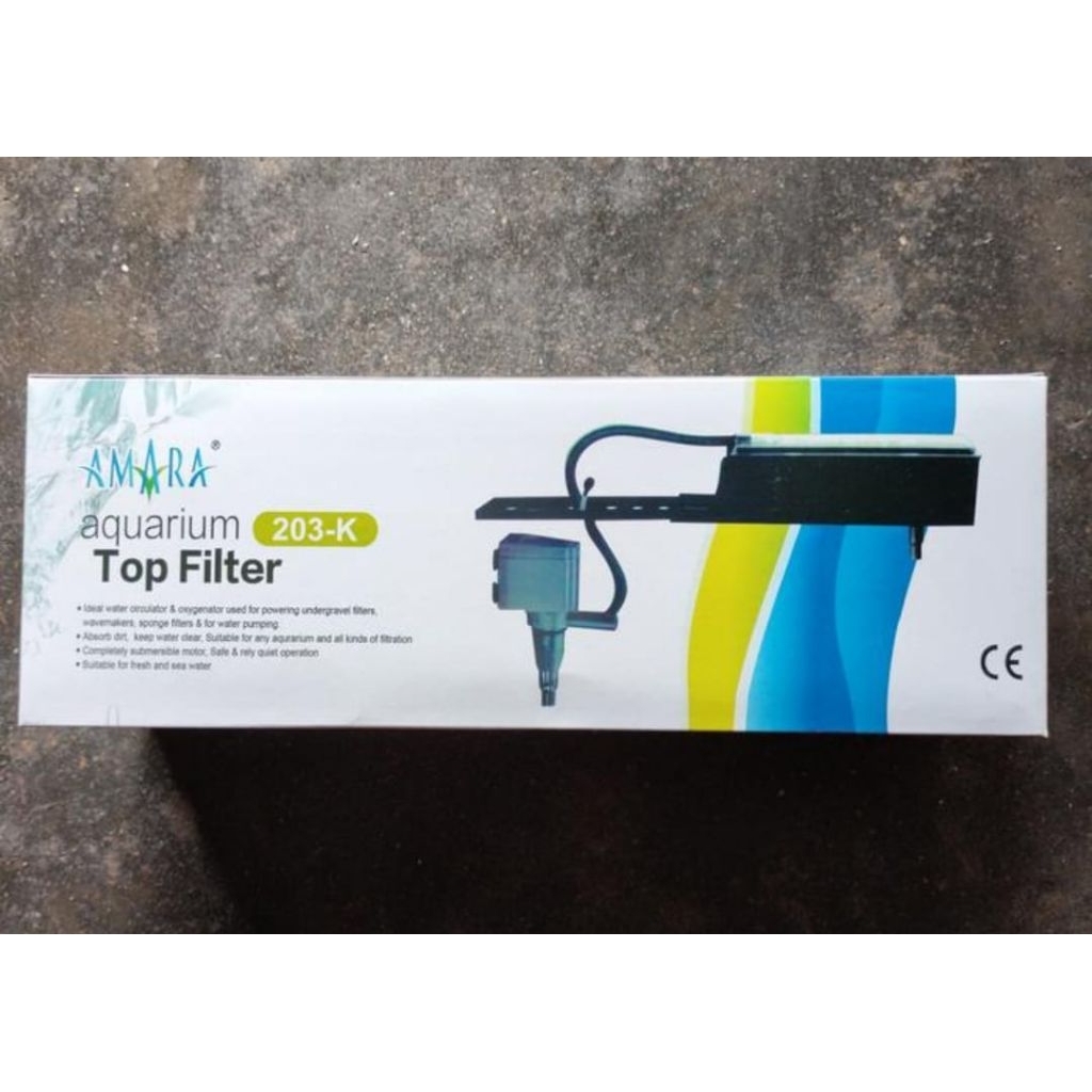 Box Filter komplit Pompa Akuarium amara AA-203K / Mesin Lengkap Aquarium Top Filter Amara