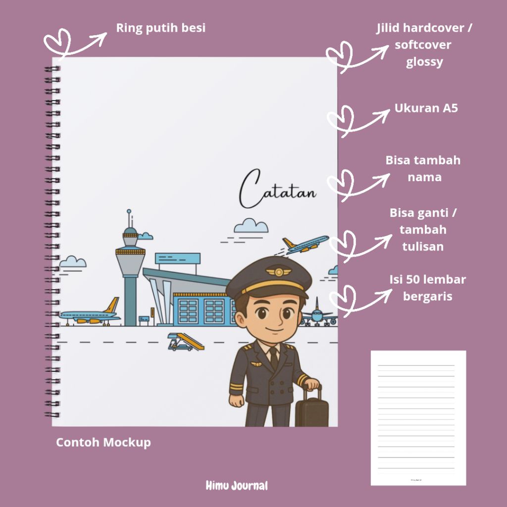 

Notebook custom profesi himu journal buku custom hardcover A5