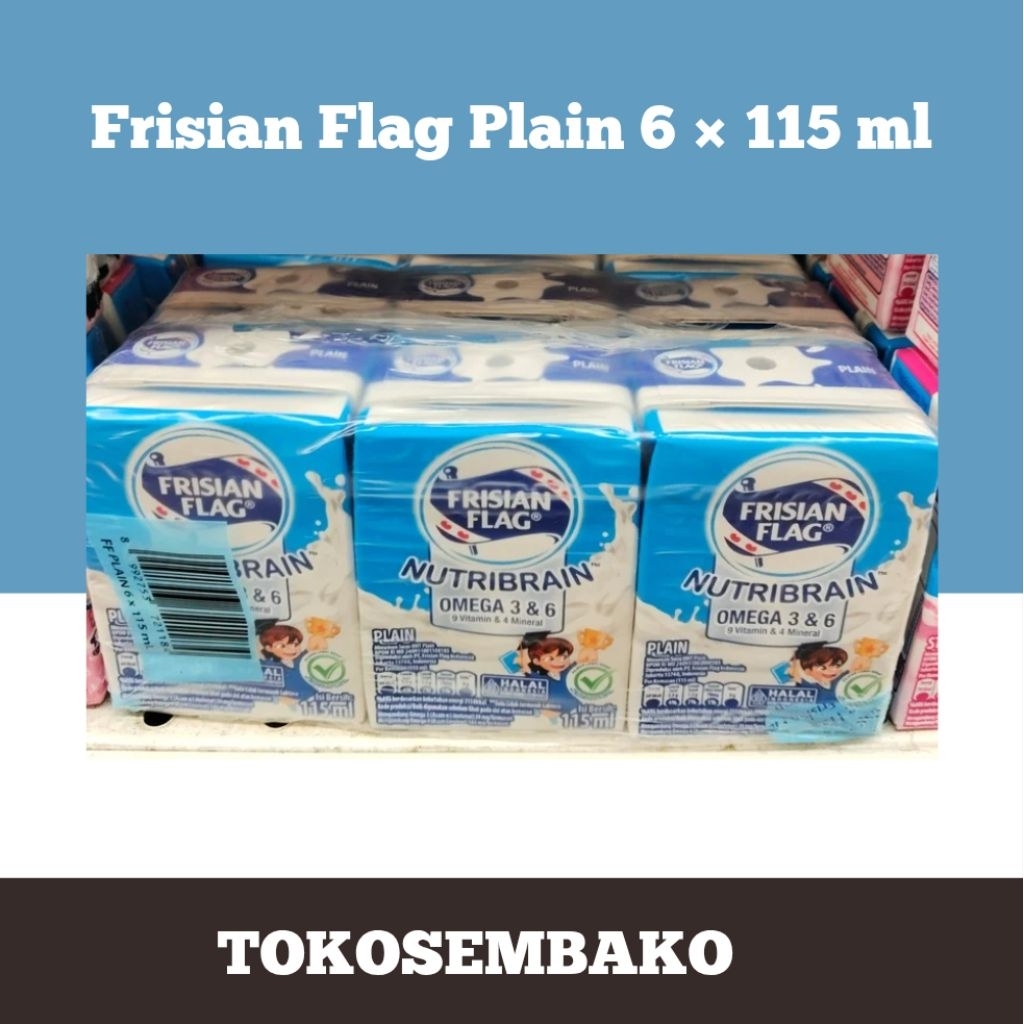 

Frisian Flag Nutri Brain Plain dan Strawberry 6×115ml