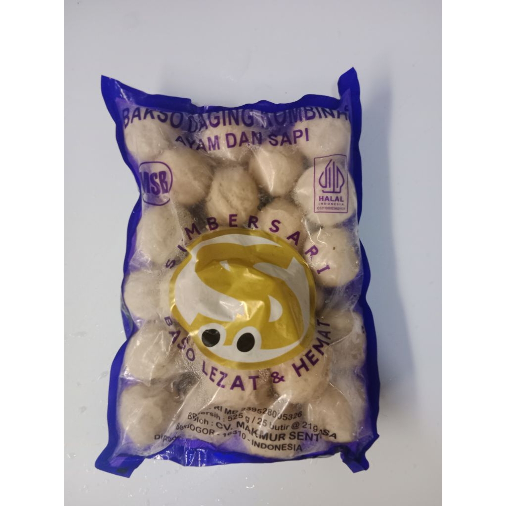 

Bakso sumber sari MSB isi 25 berat 525gr