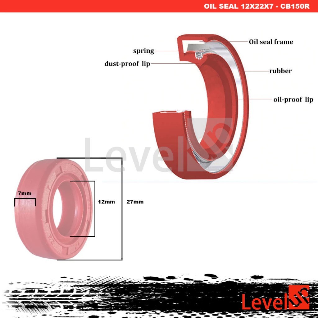 Level Up Oil Seal 12x22x7 Seal Prosneling CB150R CS1 Sonic150R seal vresneling presneling Supra GTR1