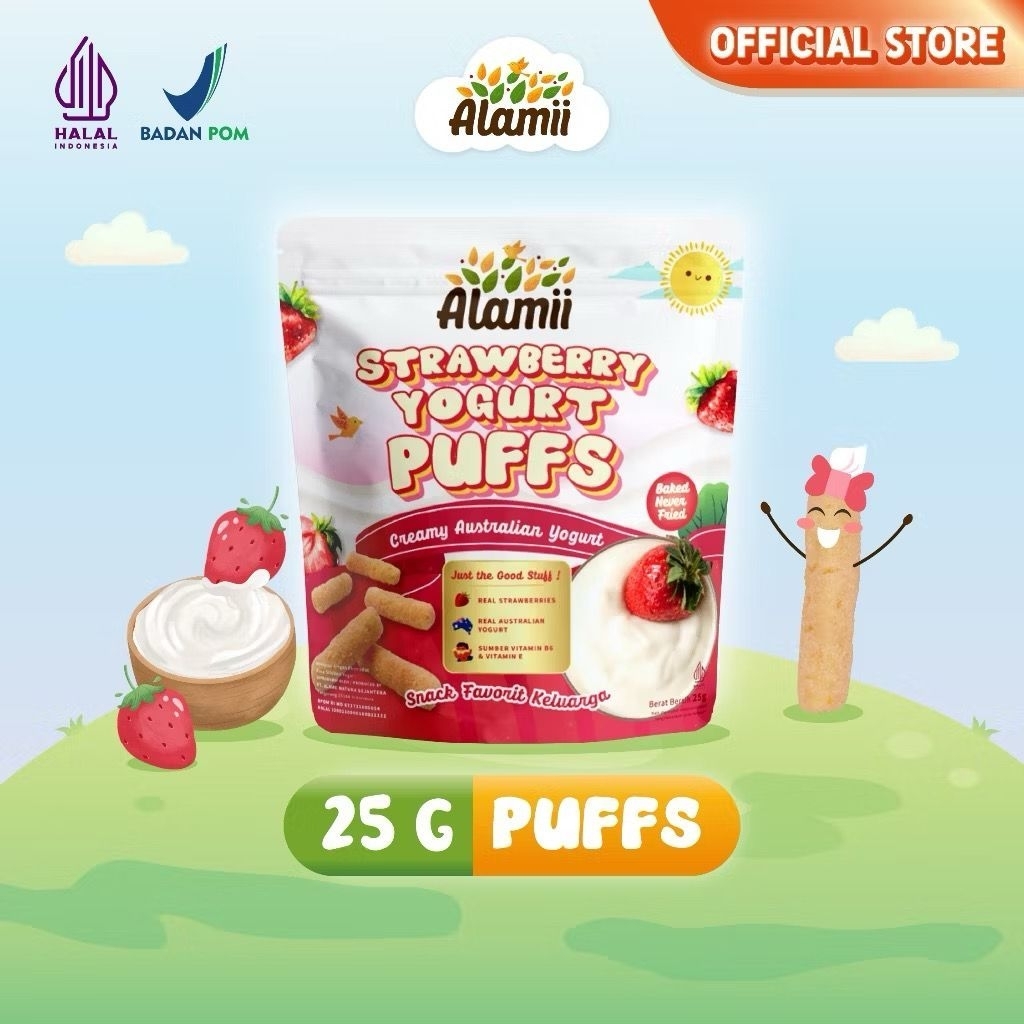 Snack Sehat Anak - Alamii Puffs - Gluten Free - Snack Bayi