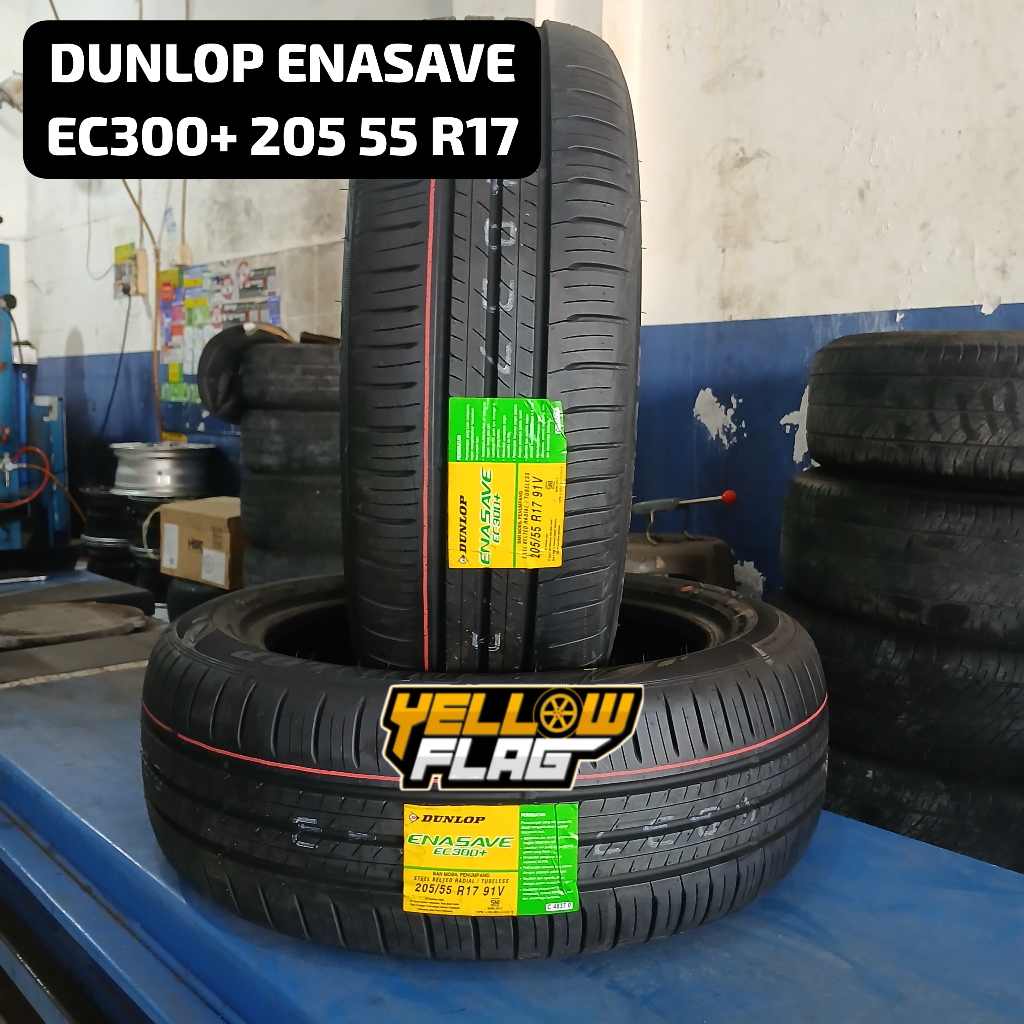 BAN MOBIL RING 17 205/55 MERK DUNLOP ENASAVE EC300+ UKURAN 205 55 R17 TUBLES STANDAR XPANDER