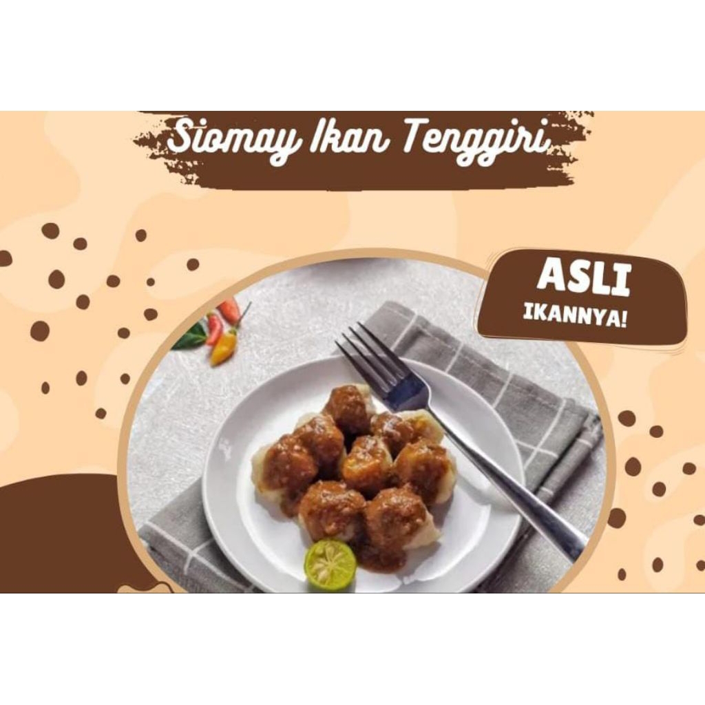 

Siomay tenggiri homemade isi 10pcs plus bumbu kacang dikemas vacum.