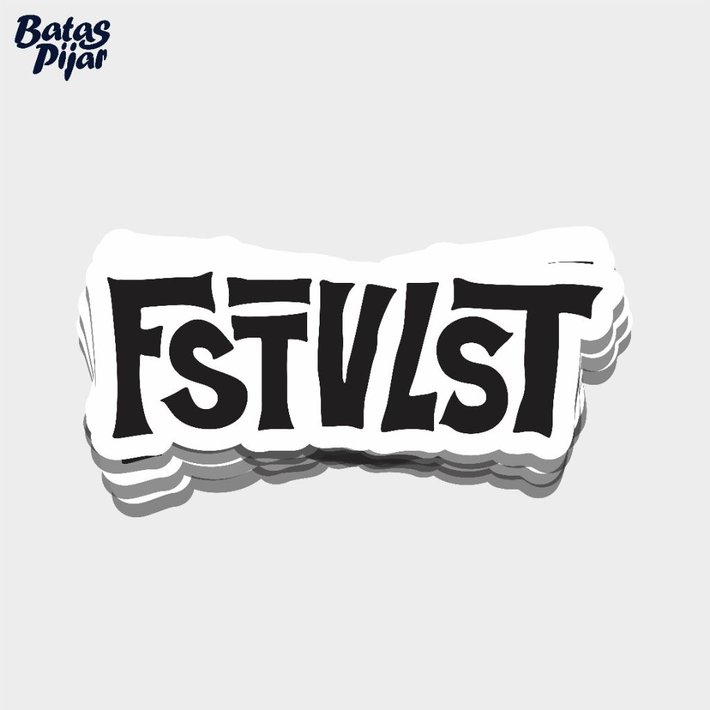 Stiker Band Pop Rock Alternatif Fstvlst Vinyl Glossy Waterproof Sticker