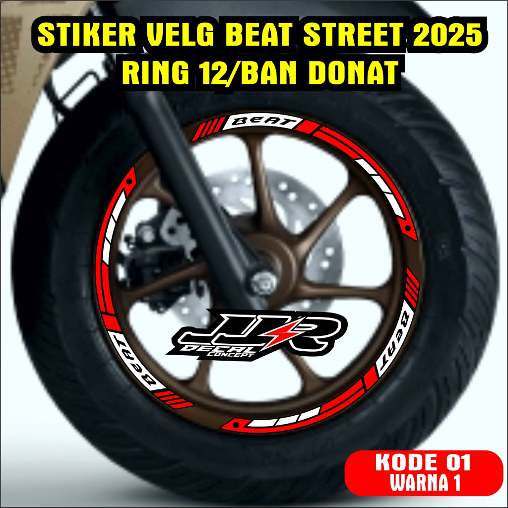 Sticker Velg Beat Street 2025-2026 VELEG BEAT STREET 2025 2026 RING 12 BAN DONAT KODE 01