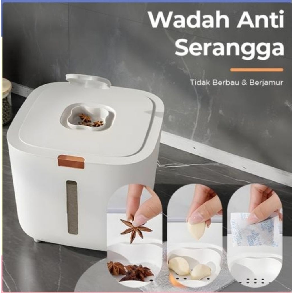 tempat penyimpan beras estetik 10 Liter