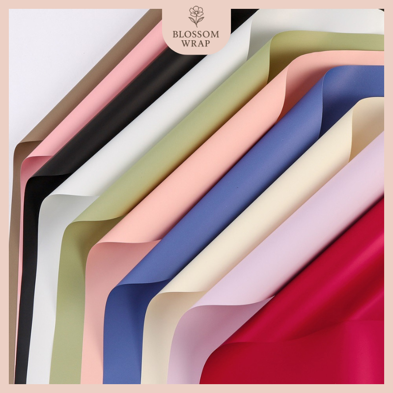 

Kertas Buket Bunga Polos Solid Flower Wrapping Cellophane Full Color Opp KB6199