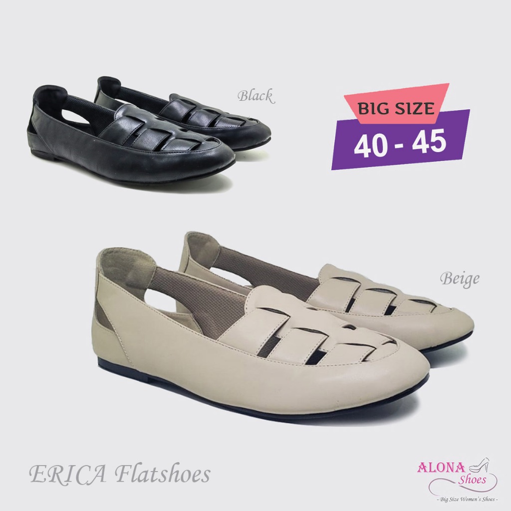 Sepatu Flat Shoes Ukuran Jumbo Besar / Flatshoes Wanita 41 42 43 44 45